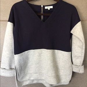 Madewell Blue & Gray Sweatshirt - Small